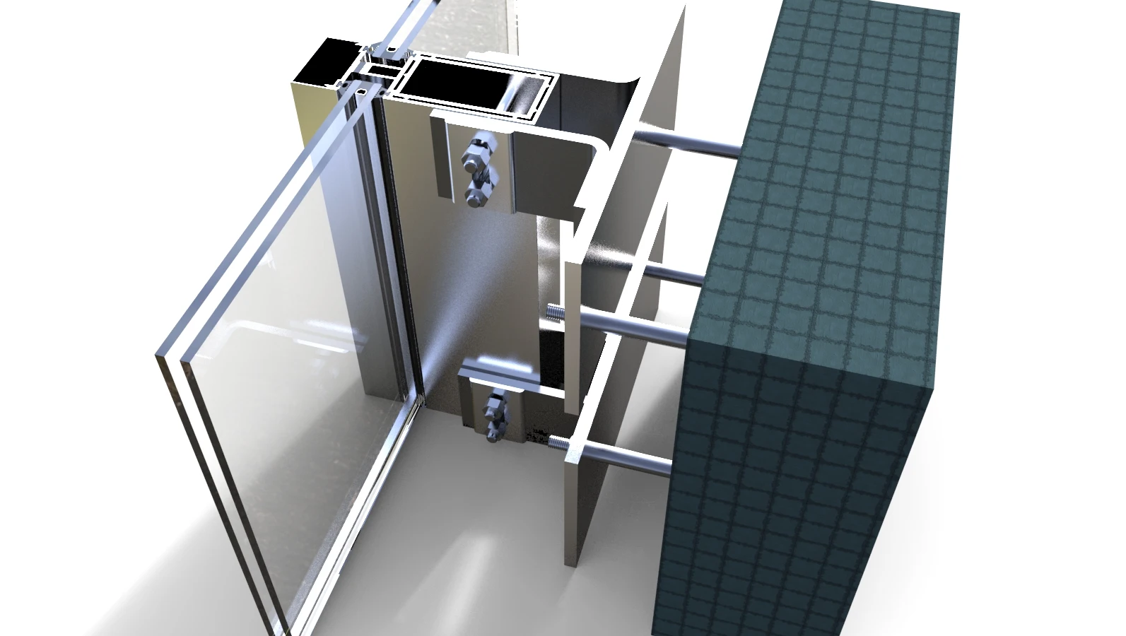 building project facade panels exterior aluminum double glass curtain walls