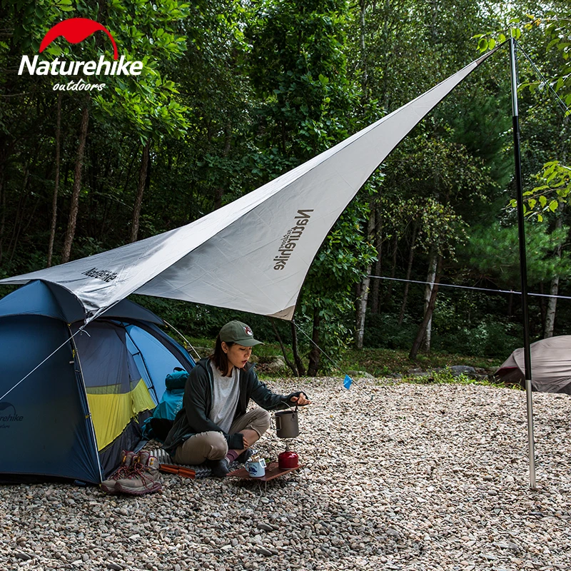 Naturehike с серебряным покрытием солнечные укрытия безротовые наружные навесы Портативный Сверхлегкий 150D вечерние водонепроницаемый тент навес