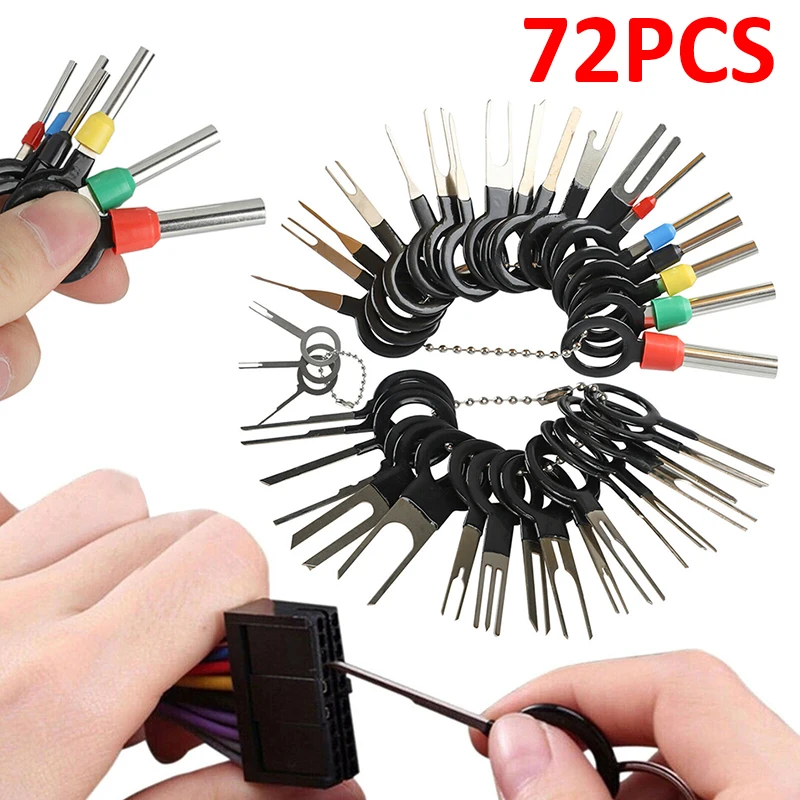 

72Pcs Terminal Removal Tool Car Electrical Wiring Crimp Connector Pin Extractor Automotive Terminal Removal Repair Tools