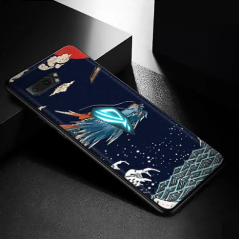 Чехол для Asus Rog Phone 2 Phone2 чехол 3D тиснение кожа мягкая задняя крышка для Asus Rog Phone II ZS660KL чехол силиконовый чехол Rog2 - Цвет: 9