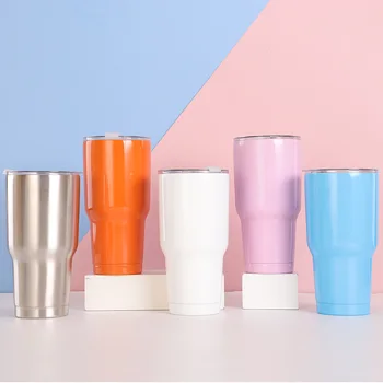 

30oz Tumbler Travel Car Mug Double Wall Vacuum Flasks Insulated Stainless Steel Thermos Water Bottle Beer Coffee Cup