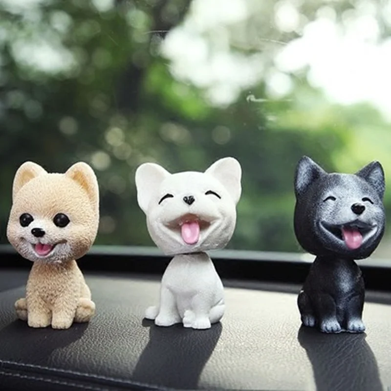 Car Ornaments Shaking Head Dog Bobblehead Decoration Wobble Nodding Dolls Gift For Interior Assessoires | Автомобили и мотоциклы