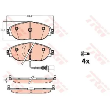 

Disc pads front \ Audi A3, Seat Alhambra VW Sharan 1.