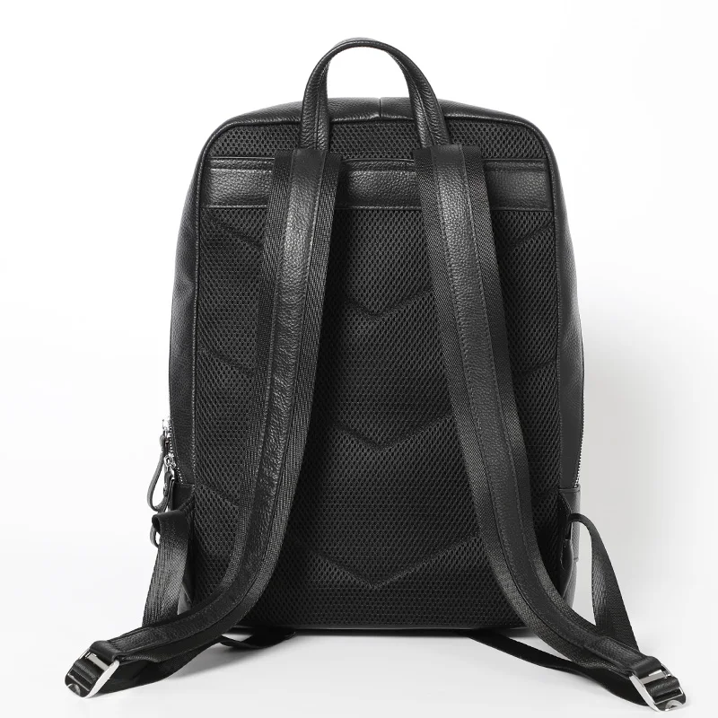 Nesitu Высокое качество A4 большой емкости черный натуральная кожа женские мужские рюкзаки женские мужские дорожные сумки M5003