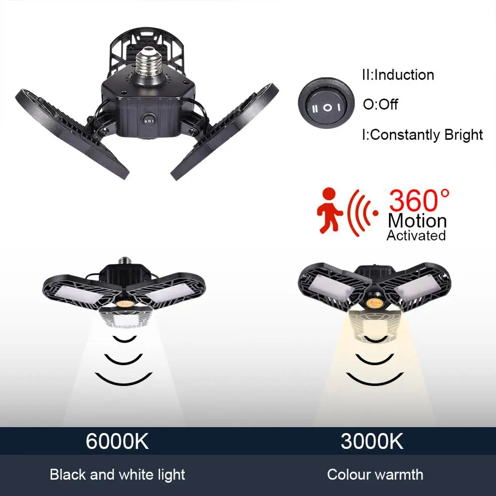 Деформационный светодиодный светильник УФО E27 High Bay Light гаражная лампа 60 Вт 85-265 в светодиодный фонарь для навес АЗС мастерская футбольного поля