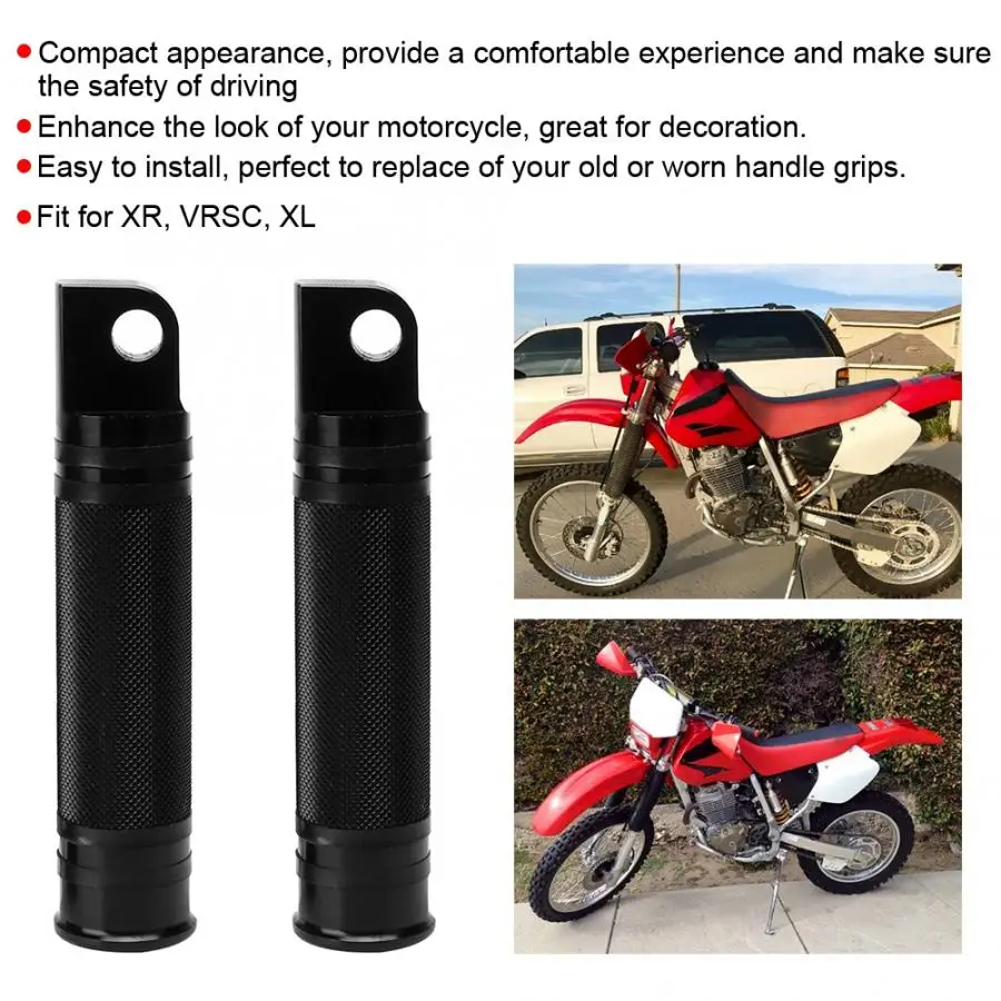 Black Motorcycle Modification Handlebar Handle Grips with Rubber Ring Fit For XR VRSC XL motorsiklet aksesuarlari