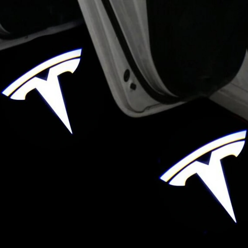 2X для Tesla модель 3 модель S модель X Y Tesla модель 3 аксессуары для автомобиля светодиодная Дверь Добро пожаловать светильник проекционный логотип лазерная подсветка для дверей - Испускаемый цвет: L3