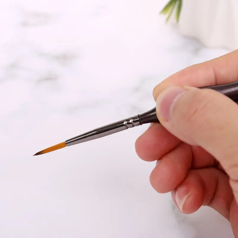 12pcs/set Scriptliner Detail Fine Paint Brushes Nylon Hair Paintbrushes Art Brushes Paint Brush Tool School Supplies