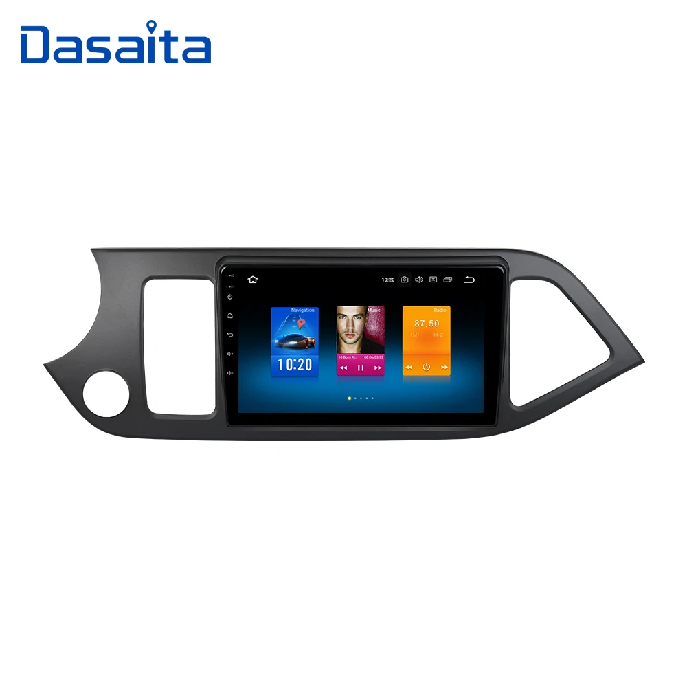 Dasaita " ips Android 9,0 Автомобильный мультимедийный 1din для Kia Morning 2011 2012 2013 радио gps 32G rom навигация 1080P видео