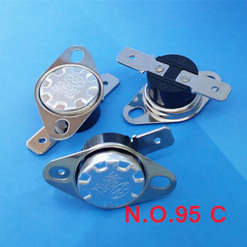 KSD301 N/O 180 C 10A Normally Open Temperature Switch Bimetal Disc Klixon
