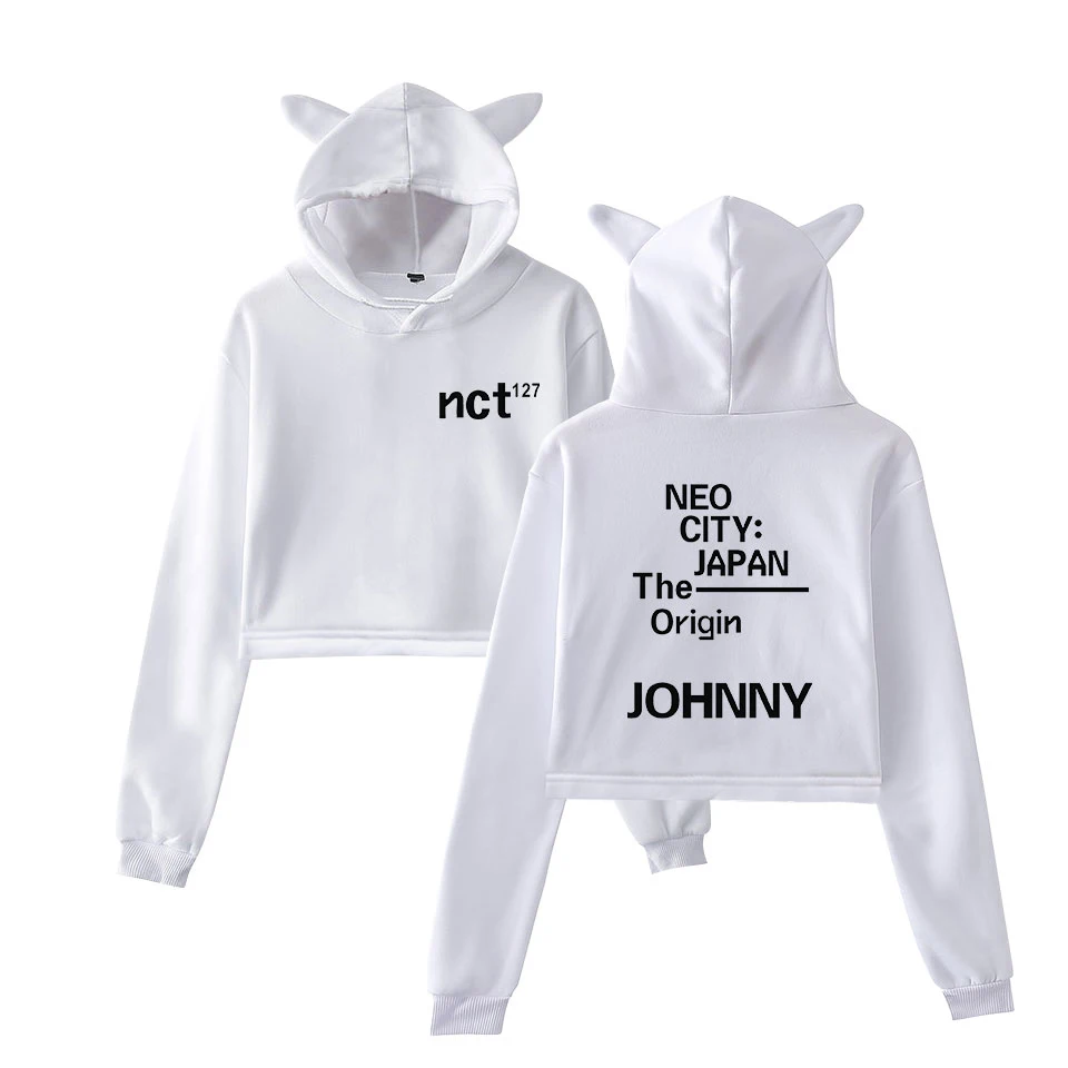 NCT 127 сексуальные толстовки с котом, Женская толстовка, эксклюзивный Забавный короткий кошачий Топ, кавайная модная Корейская одежда размера плюс XXS-2XL