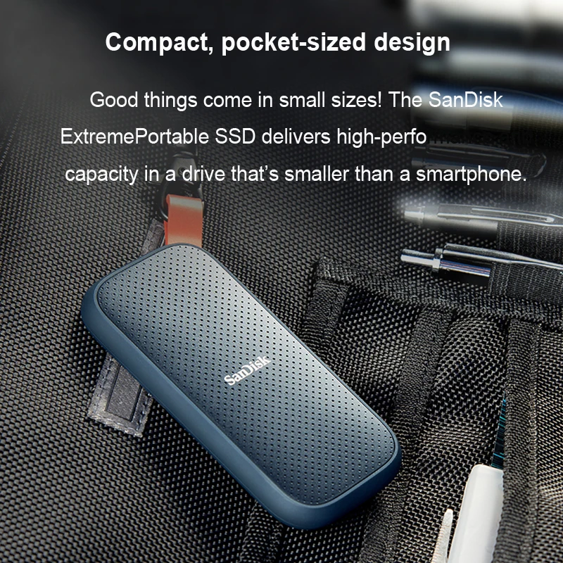 Sandisk-disco Rígido Externo Portátil Usb 3.1 tipo c 1tb 2t 480g Estado Sólido 520 m s Serve para Câmera e Laptop Unidades de estado sólido externas - Imagem 4