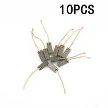 

10 Pcs Carbon Brushes Electric Motor Generator Alternator Parts W/ Wire Leads 7*8*19mm Generic For Angle Grinder Accessories