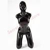 Black Latex Girl Catsuit  Latex Rubber Skin Tight Catsuit With Gloves &Socks&Mask 0.4MM Thickness Back Thru Zip ► Photo 1/4