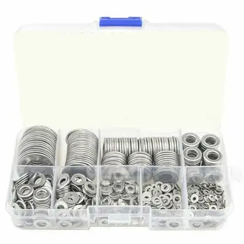 

580x Stainless Steel Flat Washer Gasket Assorted M2 M2.5 M3 M4 M5 M6 M8 M10 M12