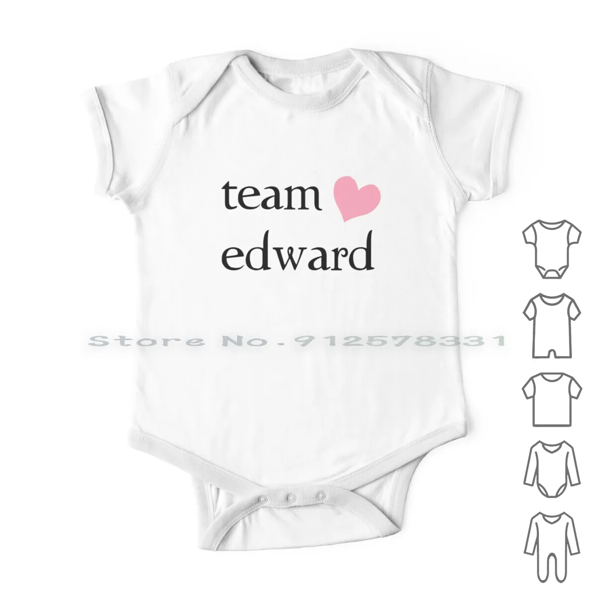 

Team Edward Twilight Design Newborn Baby Clothes Rompers Cotton Jumpsuits Twilight Robert Pattinson Good Time Kristen Stewart