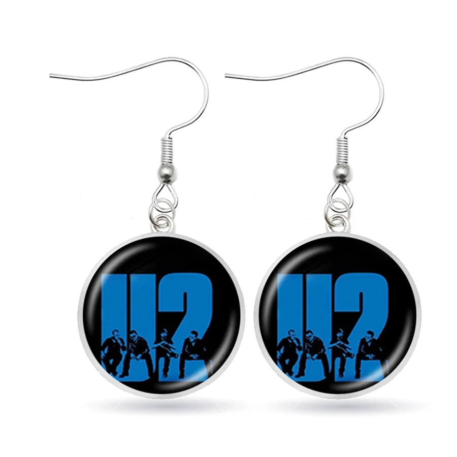 New Trendy Pop Rock Band U2 Earrings Pins Steampunk Dangle Stainless Steel Aretes Jewelry | Украшения и аксессуары