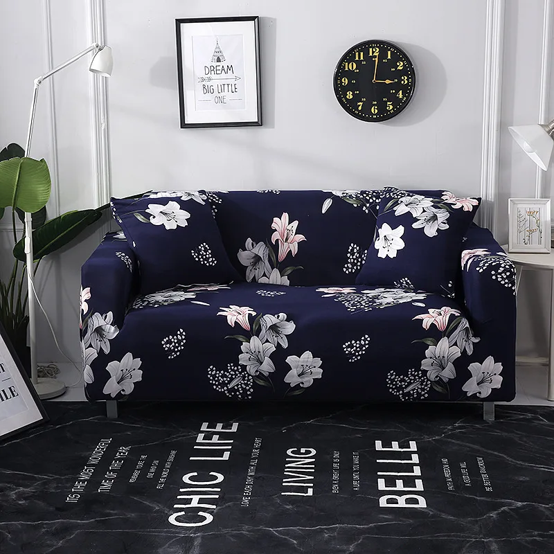 

New Polyester Washable Universal Furniture Slipcover for Living Room Colorful Printing Elastic Stretch All-inclusive Sofa Cover