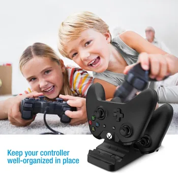 

Universal Dual Charging Dock Controller Charger + 2pcs Rechargeable Batteries c Rechargeable Battery Stander