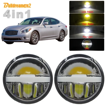 

Car Multifunction LED Lamp Headlight High Low Beam Fog Light DRL + Harness Wire 12V For Infiniti Q Q60 Q70 2011 2012 2013 2014