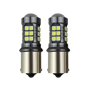 

2Pcs Car Led Bulb Turn Signal 3030 27Smd 1156 Reversing Light Decoding Brake Light Car Spare Bulb Light Tail Light Black