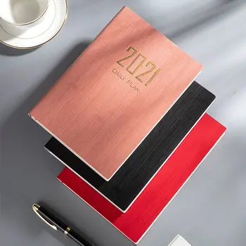 

2021A5 Time Planner/365 Efficiency Manual Hand Ledger Notepad Notebook Schedule Book Timetable Reminder Desk Planner Table