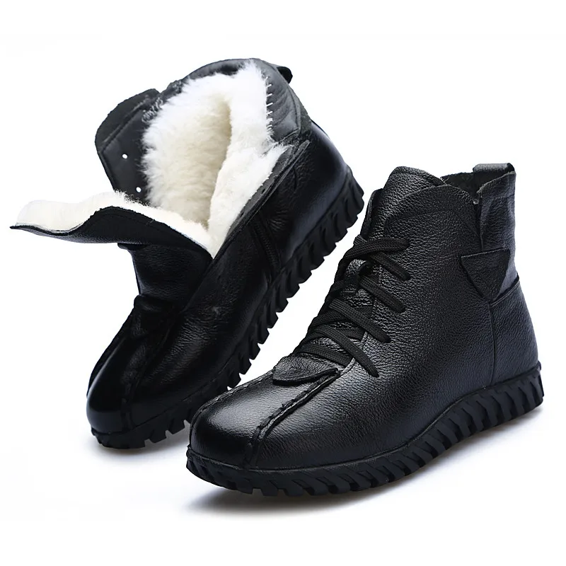 MORAZORA/ г., Новейшие российские зимние ботинки женские ботильоны из натуральной кожи теплые шерстяные ботинки Удобная повседневная женская обувь