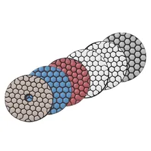 1 pièce 80/150/300/500 tampons de polissage à sec 3 pouces, tampons de polissage diamant de Type tranchant pour disque de ponçage en granit et marbre pour pierre à disque