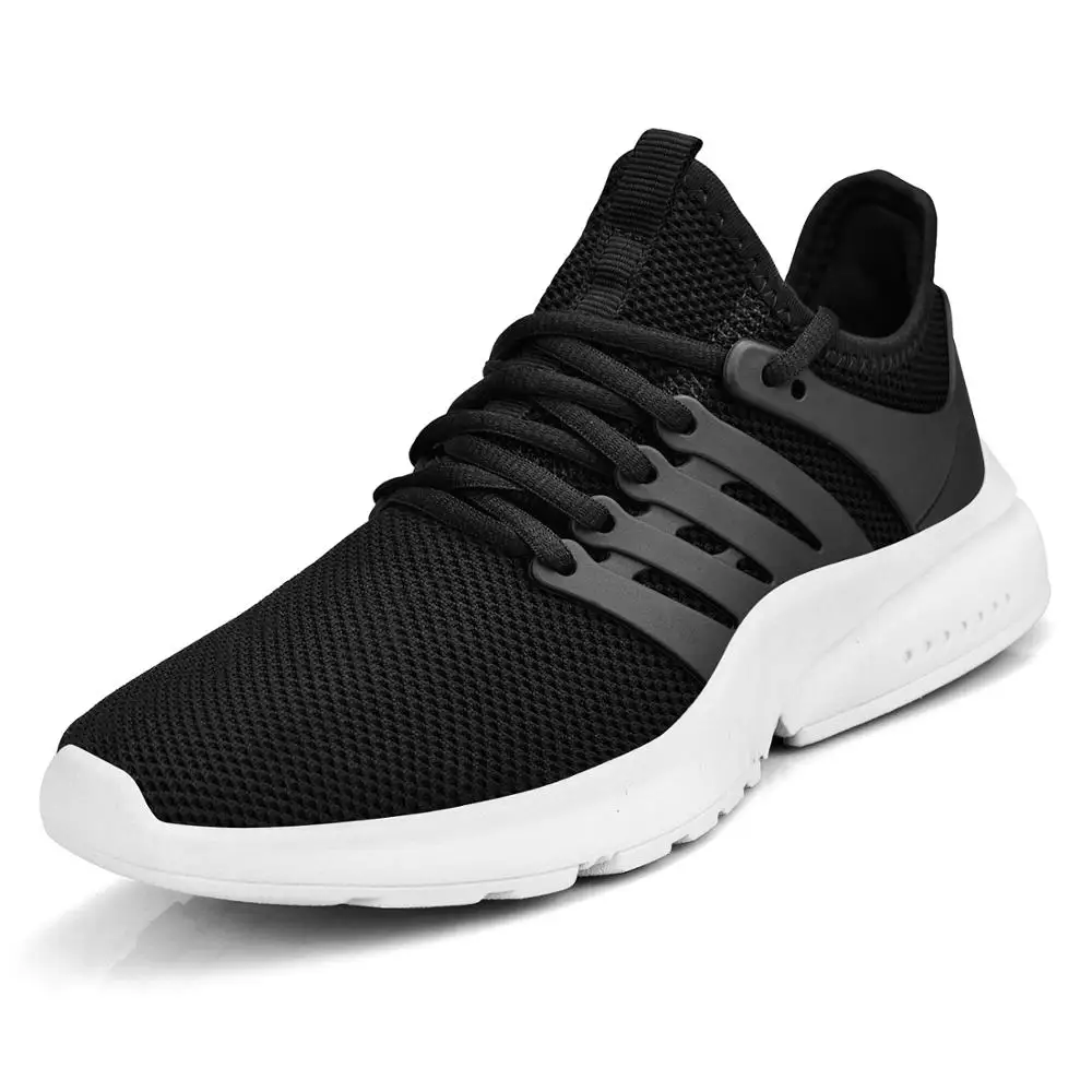 F056-Black White LEMAI мужские кроссовки; нескользящая обувь для тенниса; легкие спортивные кроссовки из сетчатого материала;#36-47 - Цвет: F056-Black White