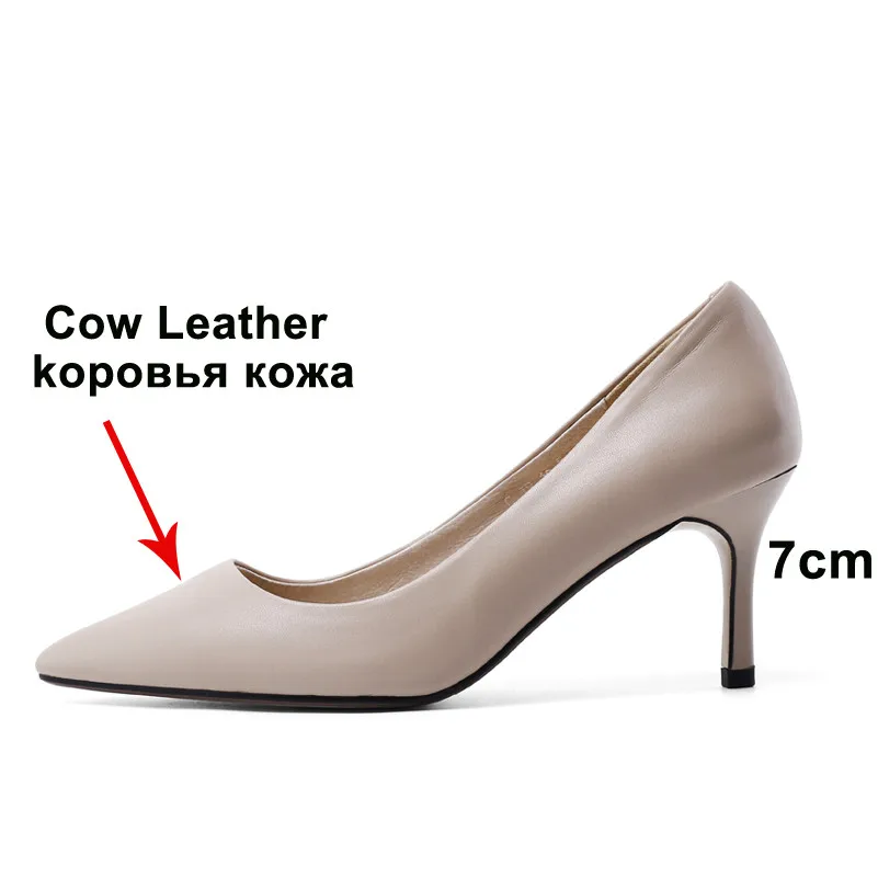 Meotina женские туфли-лодочки туфли на высоком каблуке из натуральной кожи на шпильке офисные женские туфли из коровьей кожи с острым носком; размеры 34-39
