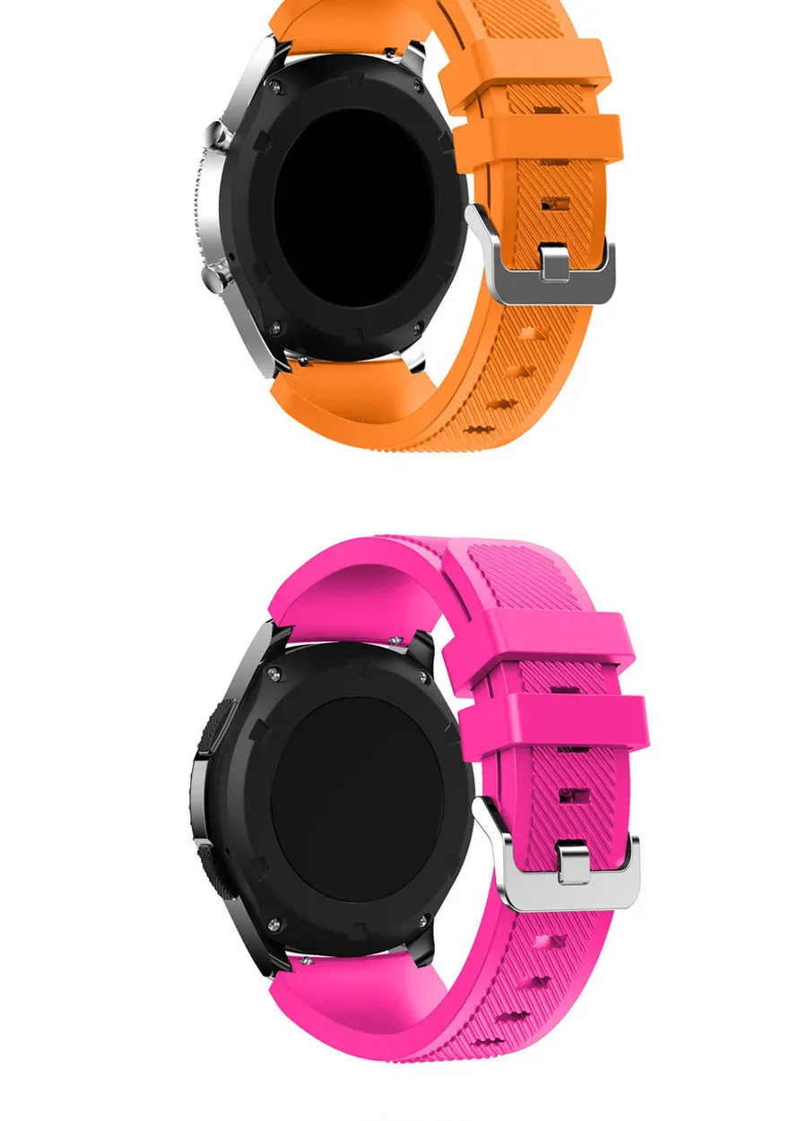 22 мм силиконовый ремешок для часов huawei watch GT сменный Браслет для samsung gear s3 Galaxy Watch 46 мм аксессуары для часов