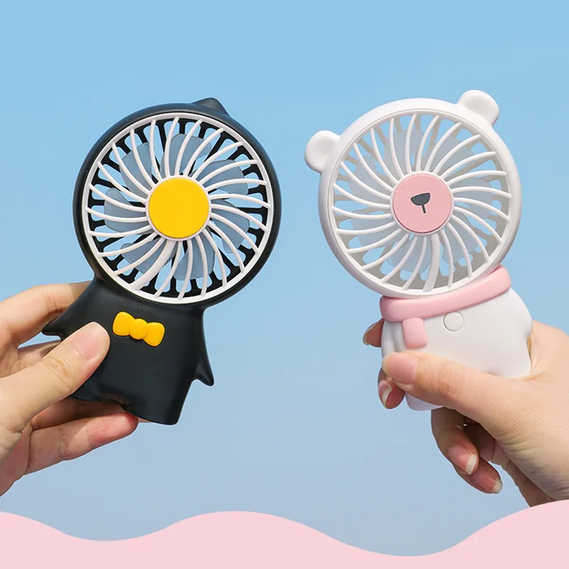 

Polar Species Handheld Fan Mini Portable USB Fan Cartoon Rechargeable with Base Gift Small Fan Gift