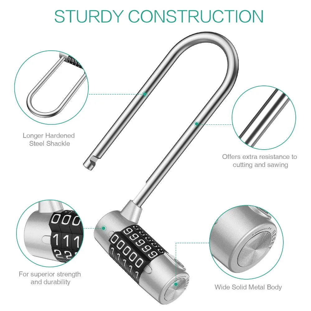 Oria-fechadura combinada com fechadura de 5 dígitos,