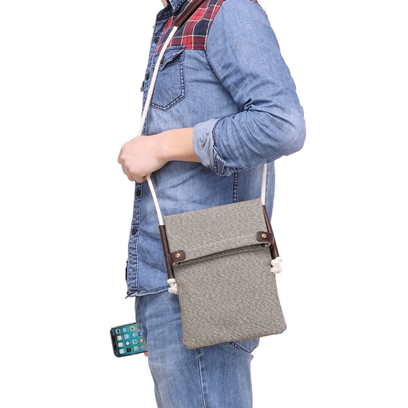 

Для Мужчин's соль перец холст износостойкие Crossbody сумка Легкий сумка в стиле ретро