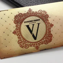 OEM 85*54 мм или Заказные свадебные приглашения из нержавеющей стали золотые металлические визитные карточки