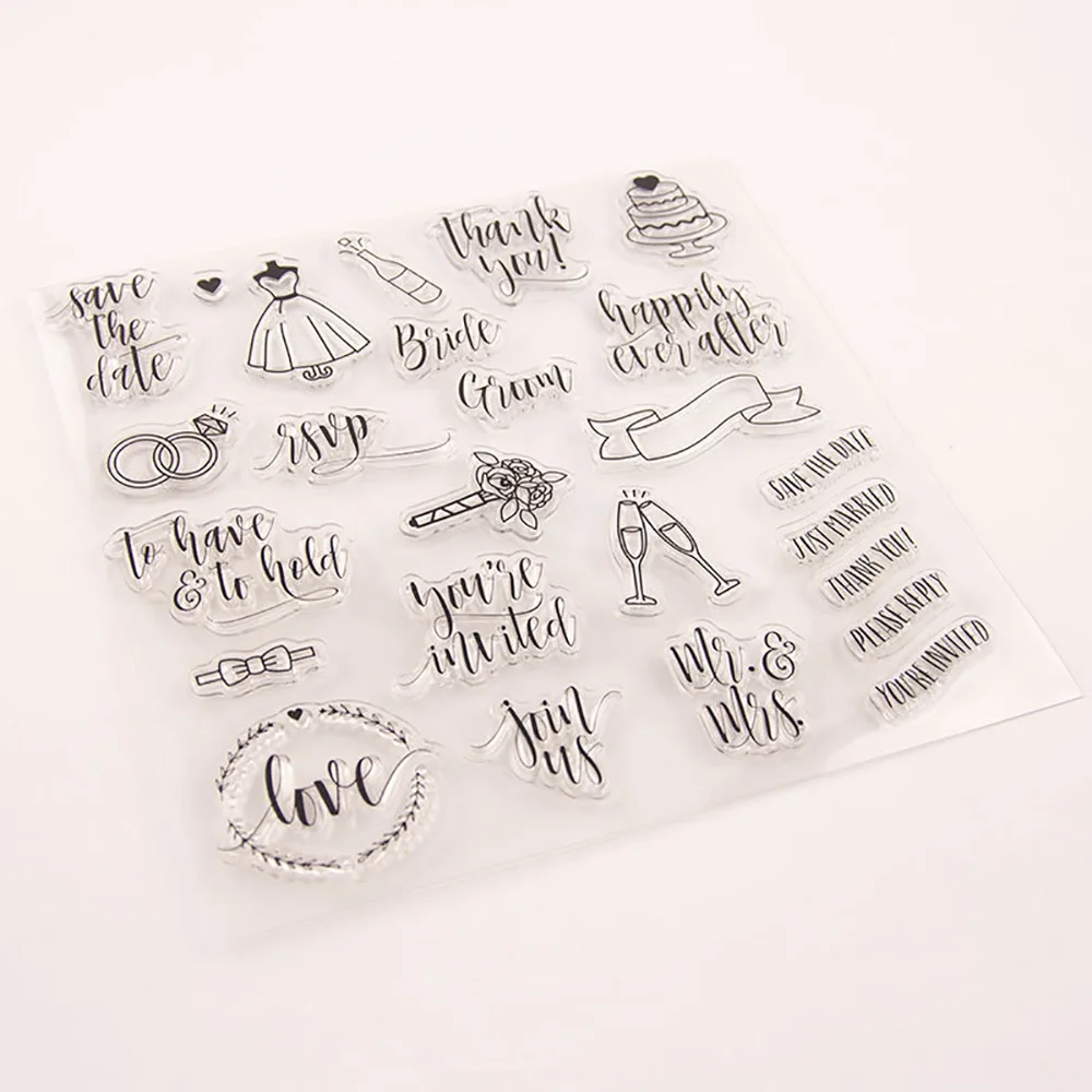 Lychee Life DIY Party Stamp Transparent Silicone Stamp Seal Sheet For Scrapbooking Photo Album Decoration