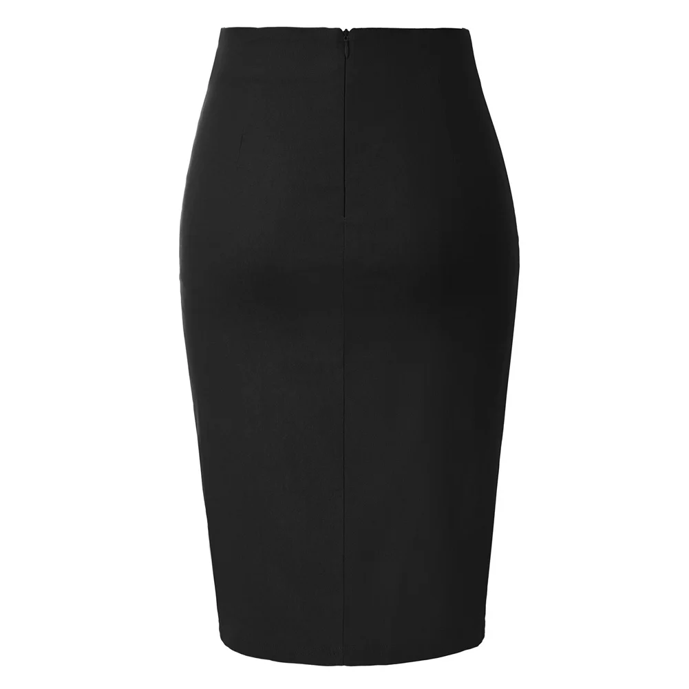 Belle Poque Women Elegant Runched High Waist Stretchy Short Pencil Bodycon Skirt Elegant Office Lady Slim Fit Workwear Solid A30