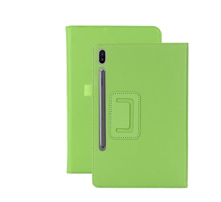 Кожаный чехол для samsung Galaxy Tab S6 10,5 SM-T860 SM-T865 T860 T865 чехол мягкий смарт-чехол для samsung Tab S6 10,5 Funda - Цвет: Зеленый