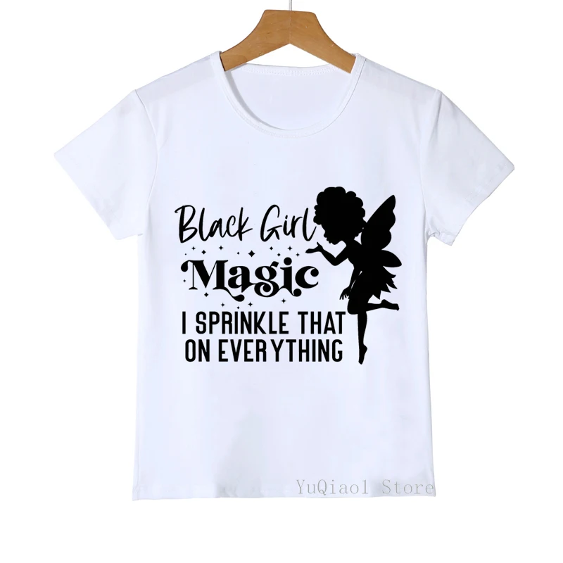 You Are Special Cute African American Melanin Princess Print Children's T-Shirts White Summer Top Tee Black Girl Magic Clothes