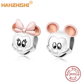 

Fits Original European Charms Bracelet DIY Jewelry berloque 2020 Valentine's Day 925 Sterling Silver Cute Cartoon Charm Beads