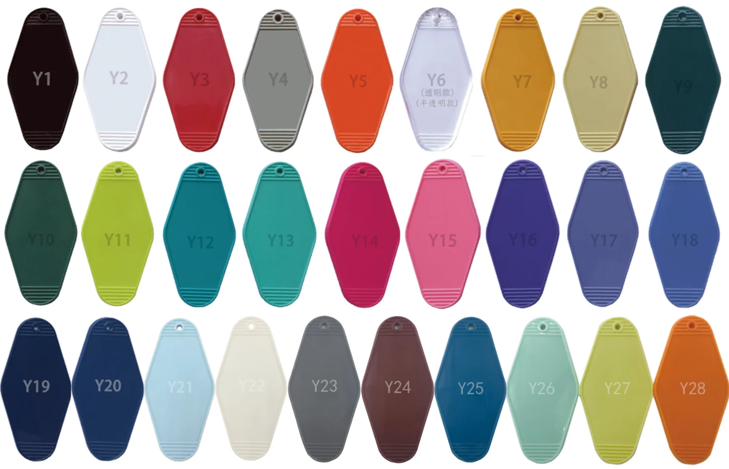 30pcs Motel Keychain Hotel Black Key Chain - Customized Key Chains