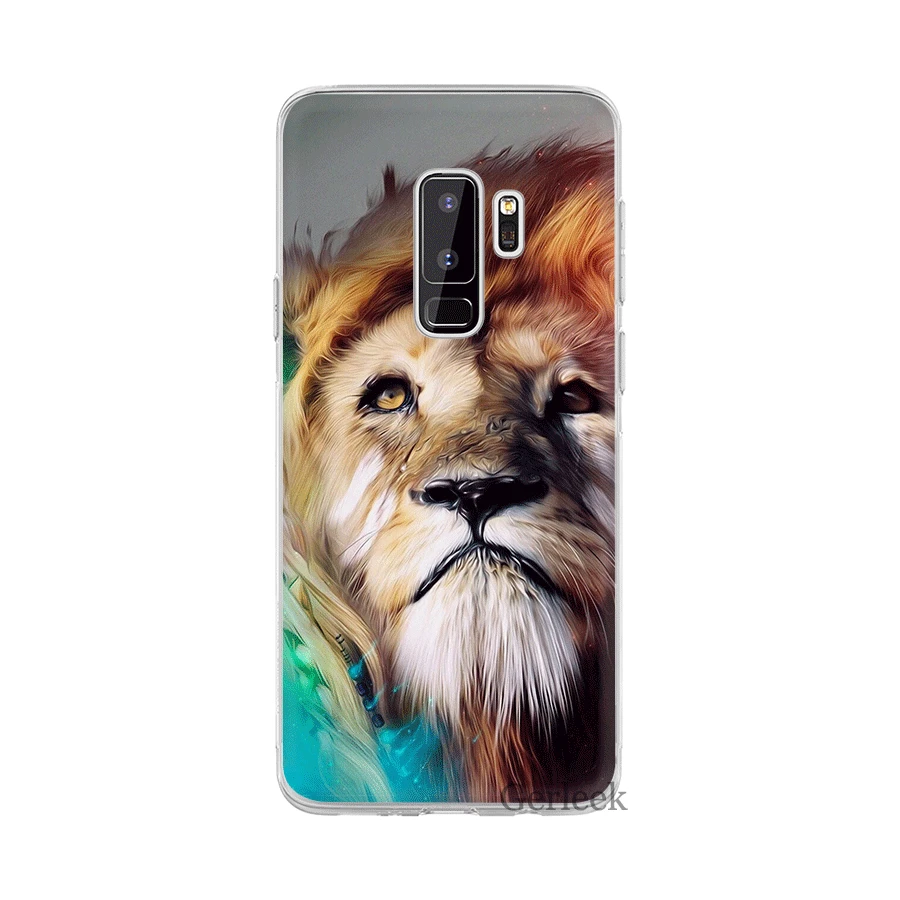 Чехол для телефона Samsung Galaxy J1 J2 J7 J5 J6 J3 Prime жесткий чехол Защита роскошный Звездный Лев волк