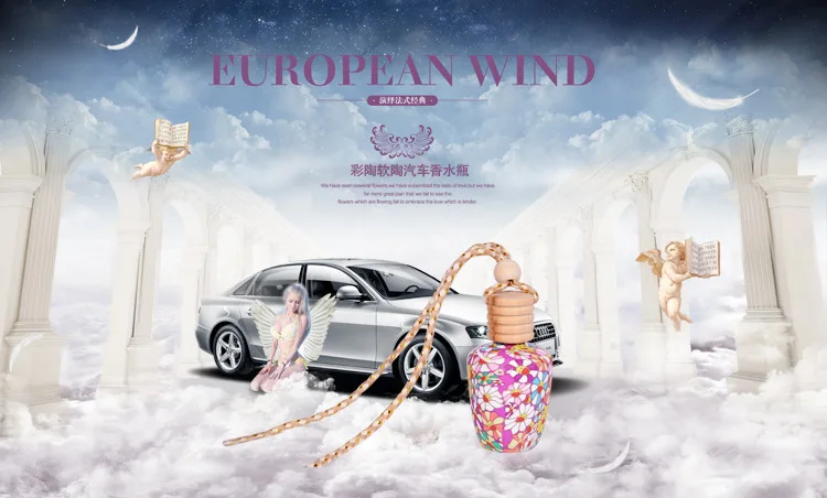 Manufacturers Currently Available Stall Wholesale Polymer Clay Travel Crafts Variety Fragrance Perfume Bottle Automobile Hanging