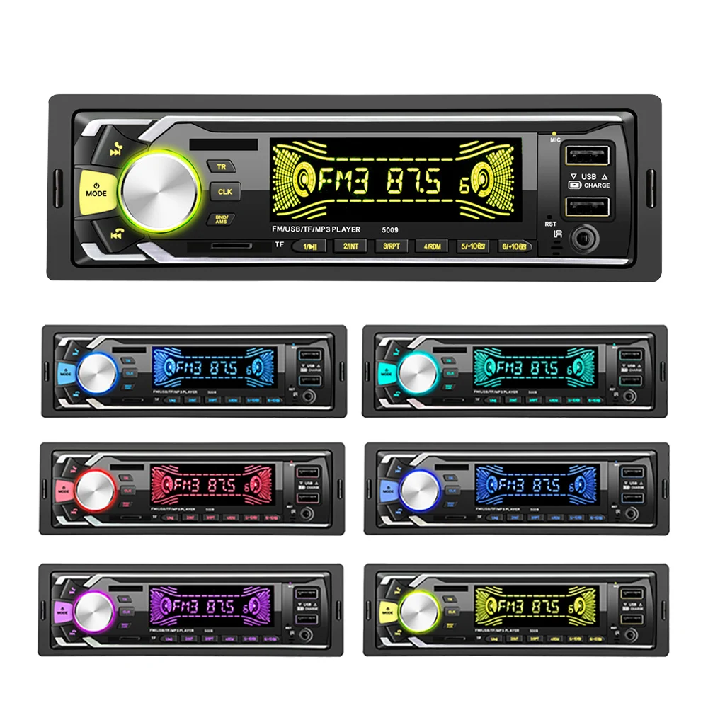 AOSHIKE Bluetooth Autoradio Car Stereo Radio FM Aux Input Receiver TF USB 12V In-dash 1 Din Car MP3 Multimedia Player Dual USB