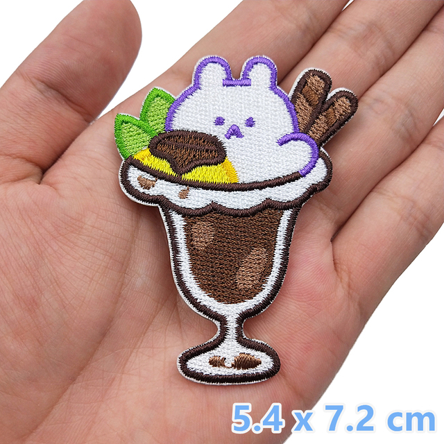 Cartoon Rabbit Embroidery Patches Self-adhesive For Clothing Handmade DIY Stickers Badge Backpack T-shirt Appliques