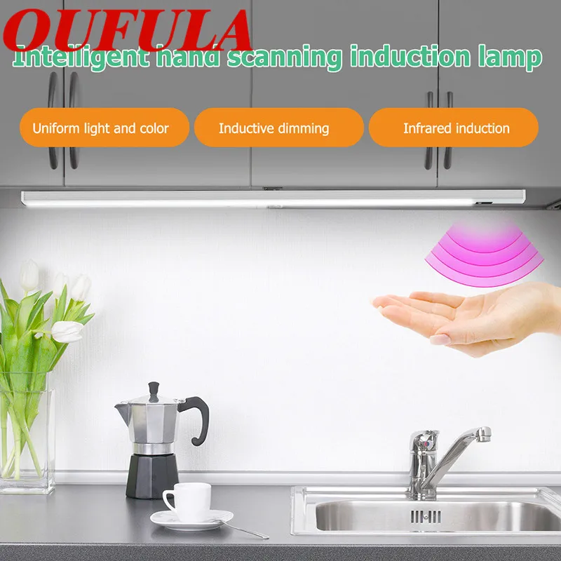 

OUTELA Intelligent Induction Cabinet Light USB Hand Induction For Kitchen Cabinet Bed Bottom Stairs
