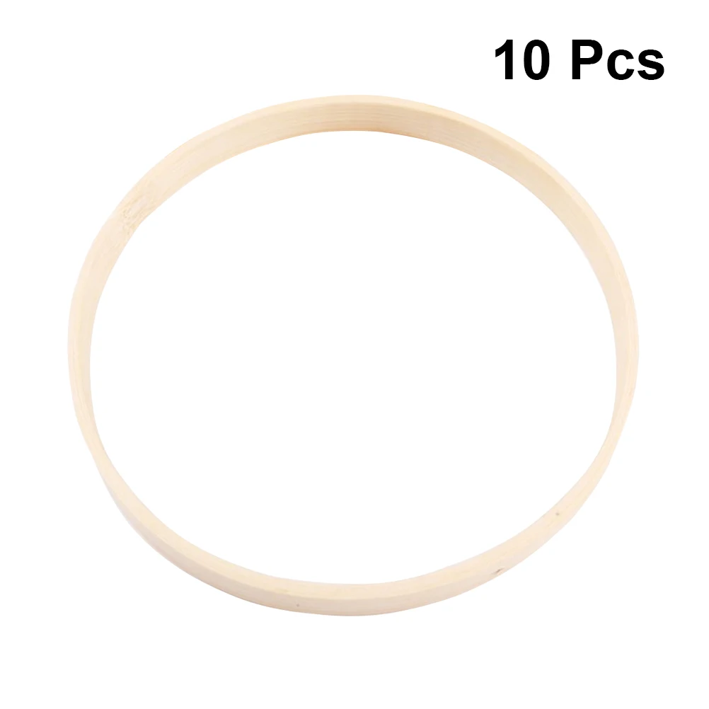 Healifty Dream Catcher Ring Bamboo Hoops Round Fan Frame Wooden Ring Circles for DIY Craft Projects Materials 20pcs 10cm 