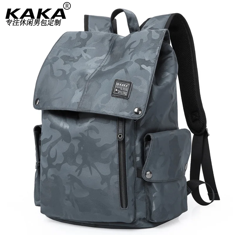 

17 New Style Spring And Summer Outing Men Trendy Bag Multi-functional Oxford Packsack Men's Backpack Multi-Compartment Storage B