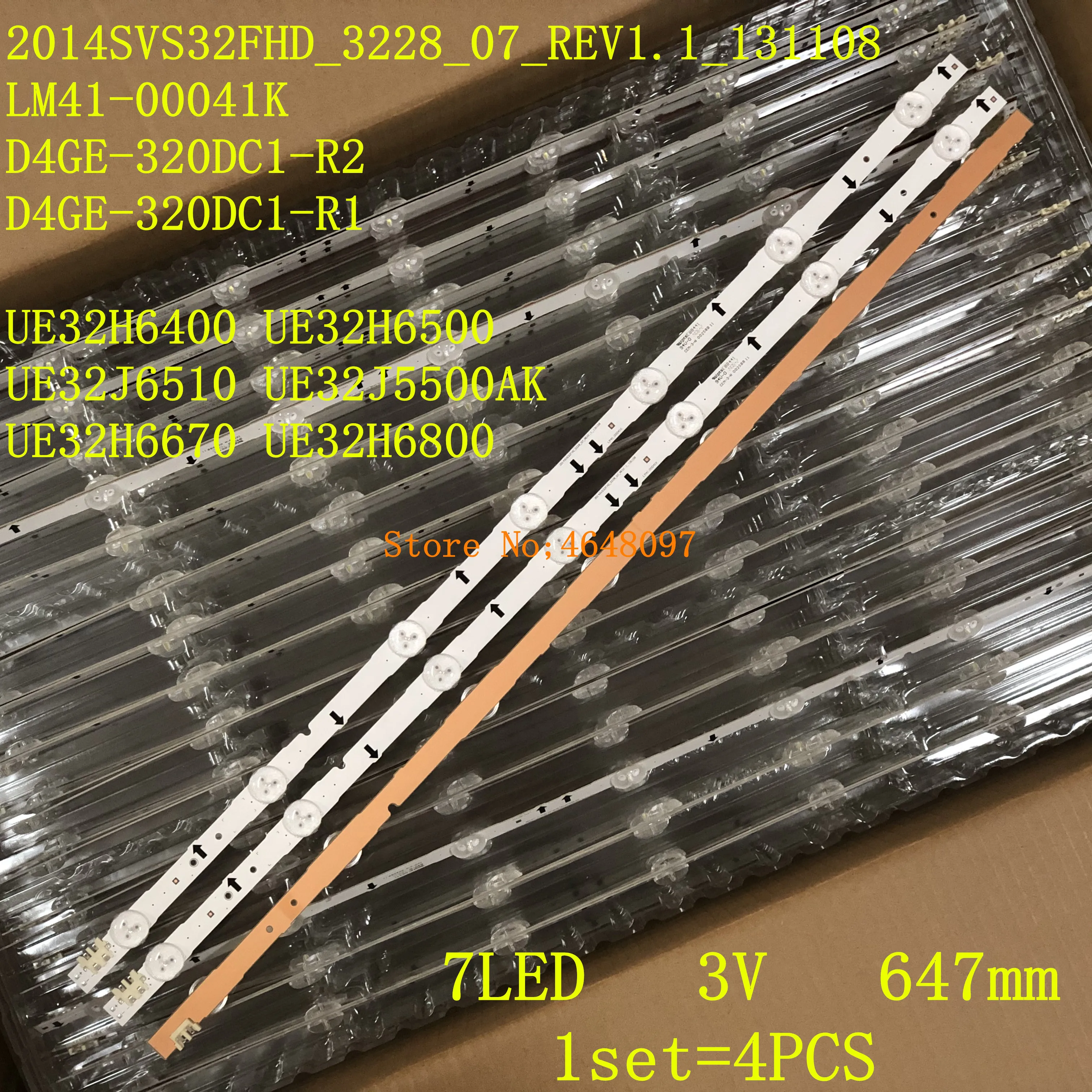 Светодиодный Подсветка полосы (4) для UE32J5100 UE32J5500 UE32J5600 UE32J5510 UE32J6300 UA32H5500AJ UE32H6400 UE32H6500