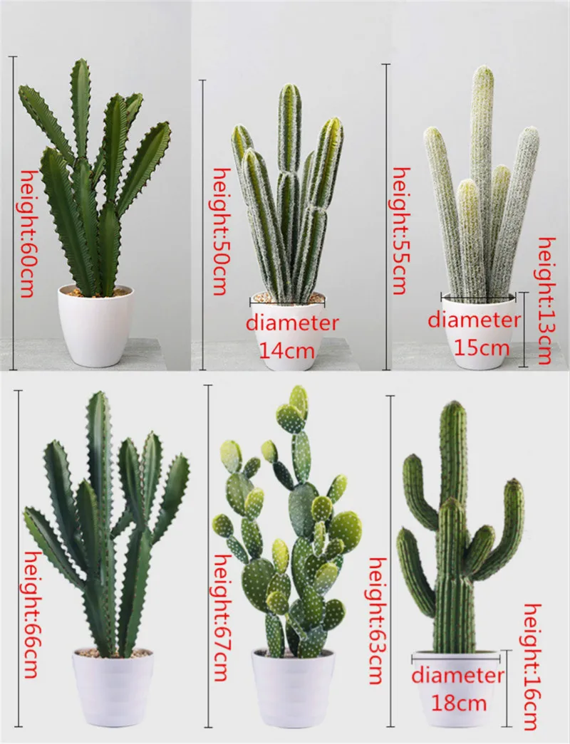 Simulación de Планта де кактус искусственные de кактус decoración de la Планта del desierto paisaje тропический Decoración
